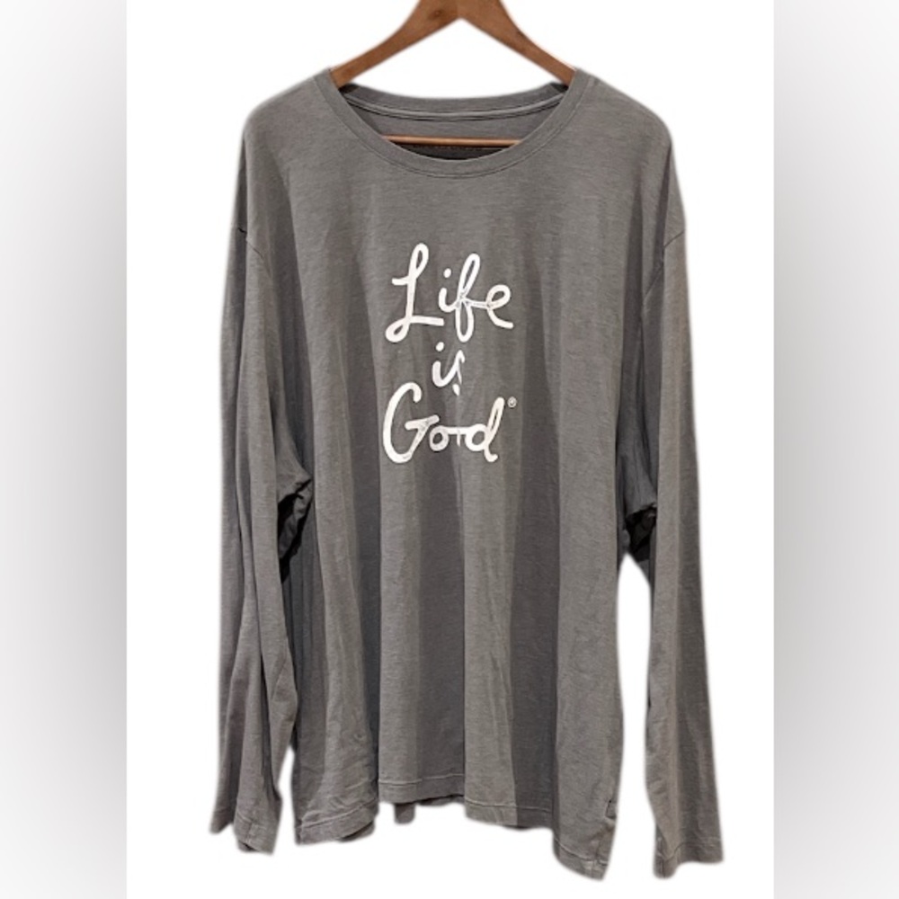 Life Is Good Heather Gray Long Sleeve Women’s Tee Size XXXL